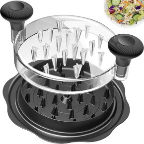 Ukeetap 10" Pro Chicken Shredder Tool Twist Large for Kitchen, BPA-Free Food-Safe Meat Grinder, Visible Chicken Breast Meat Shredder with Strong Anti-Slip Bottom & Ergonomic Handle, Black in Saudi Arabia