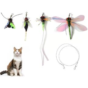 IUHKBH Cat Toy Attachments, 4 PCS Simulation Insect Cute Little Bugs Refills Interactive Cat Toys for Indoor Cat Kitten Enrichment & Hunting Instincts in Saudi Arabia