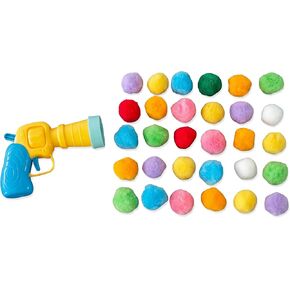 31 PCS Cat Plush Ball Launcher Toy - Interactive Cat Toy Gun with 30 Colorful Pom-Pom Balls, Indoor Cat Enrichment Toy for Boredom Relief & Exercise, Safe Kitten & Cat Play Set in Kuwait