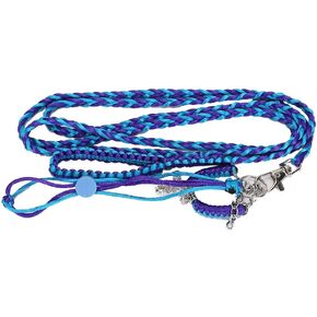 Rengue Hamster Leash, Adjustable Nylon Rope with Bell, Gnawing Soft Pet Collar for Small Pets, Black White Pink Golden (Blue) in Kuwait