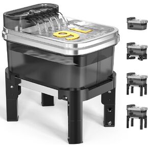 RPZ Dog Water Fountain, 9L Large Capacity Elevated Dog Water Bowl with Filter, 4-Level Adjustable Stainless Steel Water Dispenser for Large Dogs, Quiet Indoor Pet Fountain, No Spill Design in Kuwait