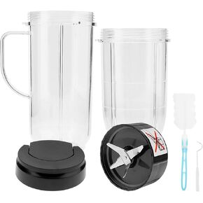 Magic Bullet Blender Cups, Tall 22oz & 16oz Cup with Flip-Top To-Go Lids and Cross Blade, Mug with Handle Cups Fit for Magic Bullet Blender 250W MB1001, Blender Replacement Parts with Hook and Brush in Kuwait