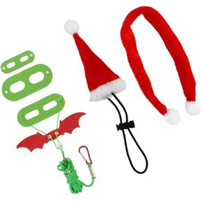 VALICLUD Harness Leash Set with Wing Design, Includes Decorative Hat and Scarf, Reptile Walking Traction Rope for Small Pets Outdoors in Kuwait