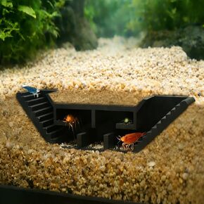 Shrimp & Fish Aquarium Decor, Viewing Shrimp Freshwater Hide Tunnel, Aquarium Underground Fish Tank Decor Decoration Hideout for Kuhli Loach, Pleco in Saudi Arabia