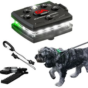 Guardian Angel Dog Walking Safety Light – Micro Series (White/Green) – Ultra Bright LED, 3+ Mile Visibility – Attaches to Collar, Leash, or Harness – Includes Jaw Lock Mount & Tether in Kuwait