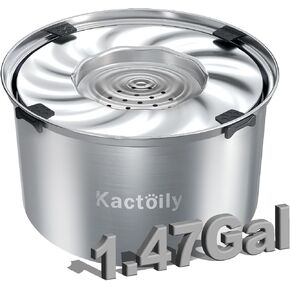 kactoily 1.47 Gal Stainless Steel Dog Water Bowl, 24 Cups Large No Spill Dog Bowl with Floating Disk, Splash Proof Slow Water Drinking for Messy Drinkers in Saudi Arabia
