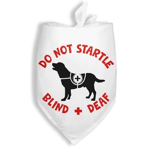 Do Not Startle Blind Deaf Dog Bandana Pet Warning Scarf for Special Need Dog Photo Prop for Pet Lover Blind Deaf Durable Triangle Scarf for Small Medium Large Dogs in Saudi Arabia