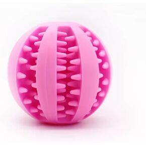 Consumable Corner - Interactive Dog Toy - Treat Dispensing Toy - for Enrichment & Independent Play - Cleans Teeth & Massages Gums Durable Material - Pink - 1 Ball in Kuwait