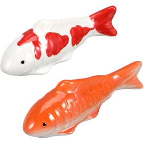 UPKOCH 2pcs Floating Ceramic Fake Fish Aquarium Decor Lifelike Koi Goldfish Ornaments for Outdoor Garden Pond Bowl Bathtub Water Tank in Kuwait