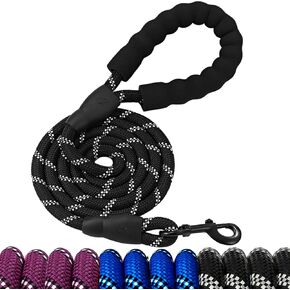 Dog Leash for Medium Large Small Dogs, 6ft Heavy Duty Dog Leash with Durable Climbing Rope for Walking Training,1/2 Inch Thick Lead for Outdoor Activities,Black in Saudi Arabia
