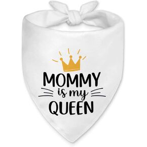 Mommy is My Queen Funny Dog Bandana, Funny Dog Mom Bandana for Girls Boys Puppies, Cute Pet Scarf Accessories for Party Gender Reveal, New Pet Gifts, Mothers Day Birthday Gifts for Dogs Mom in Saudi Arabia