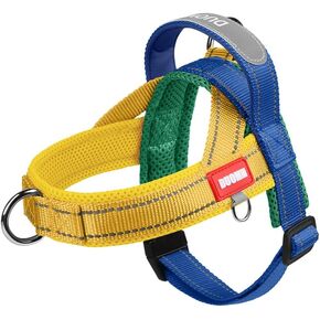 Dog Harness,No Pull Dog Harness, Adjustable Soft Harness with Breathable Mesh Padded, Reflective Lightweight Harness for Extra Small Medium Dogs Yellow-S in Saudi Arabia