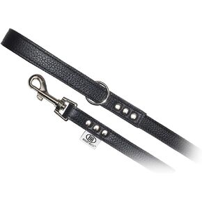مقود Buddy Belt مصنوع بالكامل من الجلد المحبب باللون الأسود - إصدار ممتاز (3/4 بوصة × 4 بوصة) in Kuwait