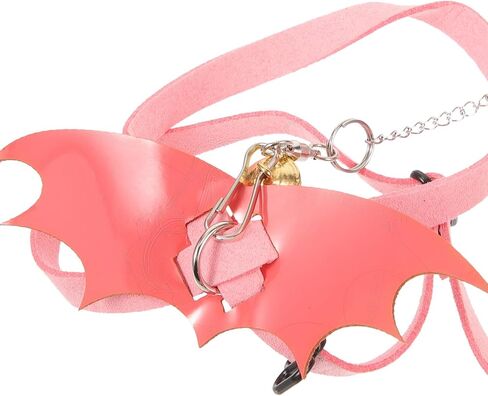 VILLCASE Tortoise Walking Leash and Adjustable Harness with Pink Wing Design, Small Size Portable Control Rope for Outdoor Turtle Training and Pet Reptile Use in Kuwait