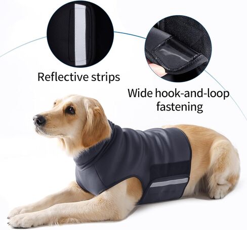 Heywean Dog Anxiety Vest with Hoodie Fully Openable Calming Shirt for Dogs Breathable Thunder Jacket for Stress Relief Storm and Firework Anxiety Relief(Grey,X-Small) in Kuwait