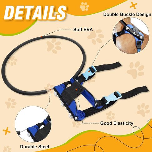Blind Dog Halo Harness, Adjustable Protective Ring Collar Vest, Safe Navigation & Head Protection for Visually Impaired Pets (XXXS for 12.3-15.1in) in Kuwait