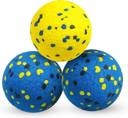 Vila Rubber Balls, Super Bouncy Puppy Balls, Chew, Exercise and Activity Tool for Medium Dogs – Miniature Schnauzer, Beagle, Whippet, Durable and Easy‑Grip, High‑Visibility Colors, 2.75", 3 Pcs in Kuwait