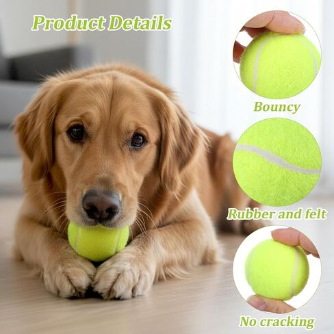 24 Pcs 2 Inch Mini Tennis Balls for Small Dogs, Pet Fetching Training Playing Exercise Rubber Felt Dog Puppy Ball, Yellow in Kuwait