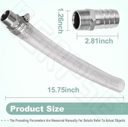 2 Pack Fryer Drain Extension Hose for Bayou Classic 700-602, 700-701, 700-704, 700-709, 700-725 Deep Fryer Oil Drain Pipe (Can Be Used for Commercial Fryer Drain Hose) in Kuwait