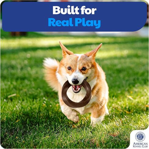 American Kennel Club 3 Pack Training Dog Chew Toy, Wood-Infused PP Assorted Dog Toys, Durable for Moderate Chewers, Beef Scented for Long-Lasting Engagement, Supports Dental Health in Kuwait