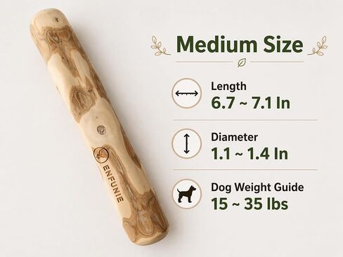 Coffee Wood Dog Chew Sticks for Medium Dogs (15–35 lb), 2 Pack – Most Popular Natural Wood Dog Chew Toy, Smoothly Sanded, Long-Lasting, Dental Support in Kuwait