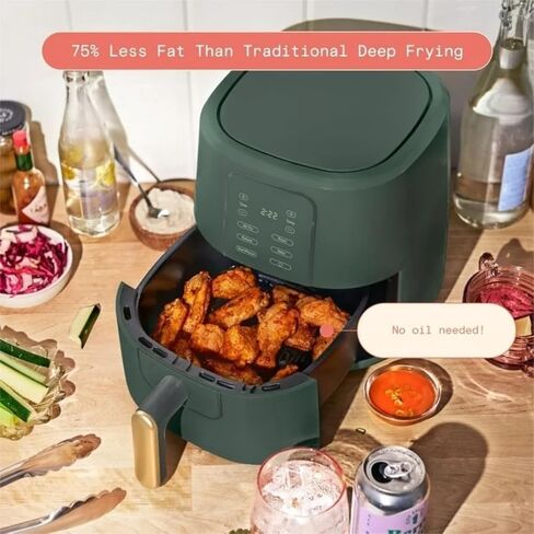 Wonderful 3-Quart Digital Air Fryer with TurboCrisp Technology, Compact Countertop Design with 4 Presets for Baking Roasting and Reheating (Thyme Green) in Saudi Arabia
