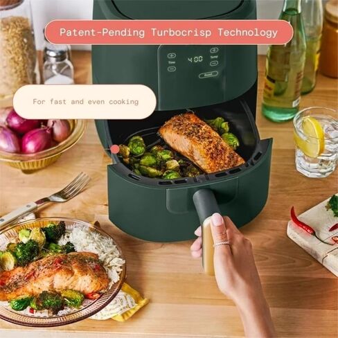 Wonderful 3-Quart Digital Air Fryer with TurboCrisp Technology, Compact Countertop Design with 4 Presets for Baking Roasting and Reheating (Thyme Green) in Saudi Arabia