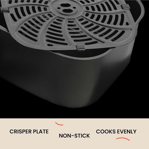 Knivi 8L Stainless Steel Air Fryer – 1500W Digital Touchscreen Airfryer Oven with 8 One-Touch Presets, Defrost & Bake – Large Family Size Non-Stick Basket, Dishwasher Safe – Silver in Kuwait