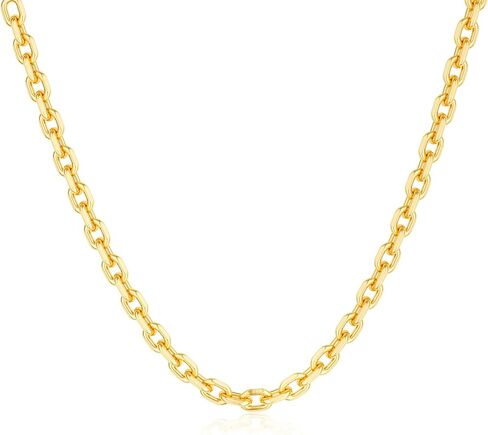 Chunky Gold/silver plated Paperclip Dainty Necklace for Women Statement Trendy Thick 14K Chain Link Necklace Waterproof Simple Jewelry Gifts in Saudi Arabia