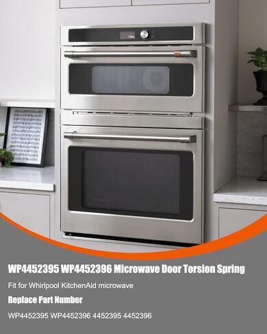 WP4452395 WP4452396 مجموعة زنبركية لباب الميكروويف يسارًا ويمينًا، إصلاح الباب المترهل السائب، استعادة إغلاق مفتوح سلس، متوافق مع مفصلة ميكروويف ويرلبول كيتشن إيد 4452395 4452396 in Kuwait