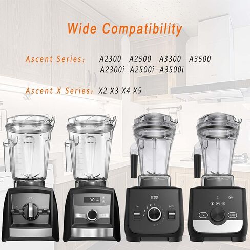 for Blenders 48oz Ascent Container, replace A2300 A2500 A3300 A3500 X2 X3 X4 X5 V1200 V1500, compatible with Ascent/Ascent X/Venturist Series Pitcher Jar Cup in Kuwait