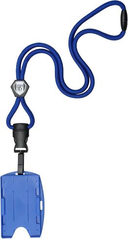 Metal Detector Friendly Lanyard with Badge Holder - 2 Card Display - Double Sided Open Face Horizontal/Vertical - Breakaway Cord - Detachable Plastic Clip - Quick Release Buckle by Specialist ID in Saudi Arabia