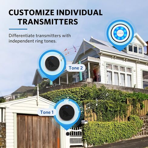 Dog Bells to Go Outside, Wireless Dog Doorbell Operating at 1000 Feet with Chew Resistant IP65 Waterproof Touch Button, CD Quality Sound & 4 Notification Modes in Saudi Arabia