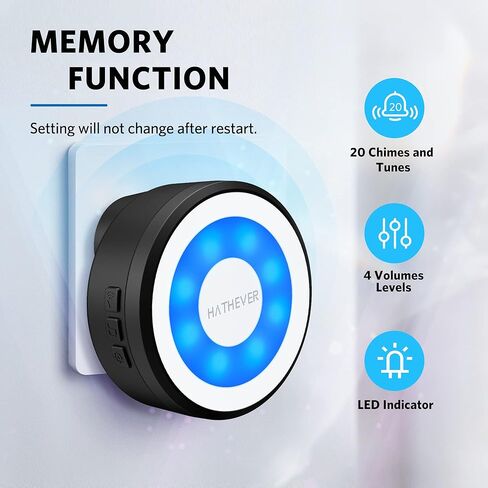 Dog Bells to Go Outside, Wireless Dog Doorbell Operating at 1000 Feet with Chew Resistant IP65 Waterproof Touch Button, CD Quality Sound & 4 Notification Modes in Saudi Arabia