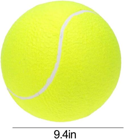 Big Tennis Ball for Dogs, High Bounce Pet Toy Ball fInteractive Fetch Training Outdoor Play for Medium Large Breeds for Lawn Park Outdoor Activities (Yellow, 9.4 Inch) in Kuwait