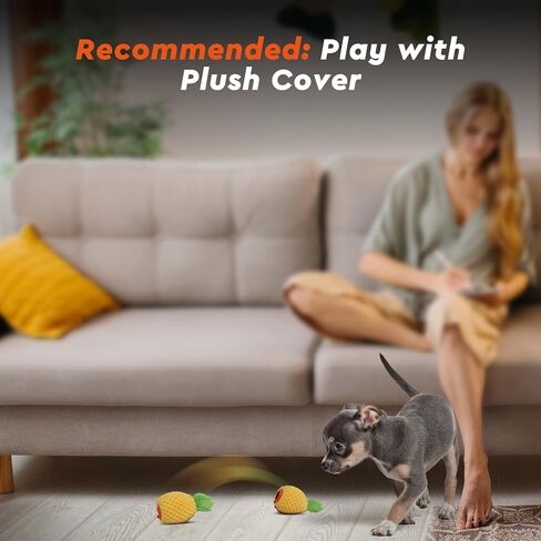 Interactive Dog Toys Ball Small, 2.1 inch Bouncing Rotating Ball, Pet Toys for Small Dogs, USB Rechargeable (Orange) in Kuwait