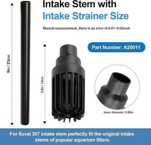A20011 Intake Stem with Intake Strainer Fit for Fluval 305/405/306/406/307/407 Models Aquarium Tank, Keeps Water Crystal Clear Intake Valve Stem for Fluval Replacement Parts in Kuwait