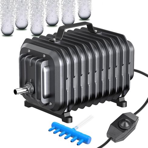 254GPH Aquarium Air Pump, Adjustable Quiet Fish Tank Bubbler, Commercial Air Pump with Completely Accessories, Oxygen Aerator Pump for Aquariums, Ponds, Hydroponics in Kuwait