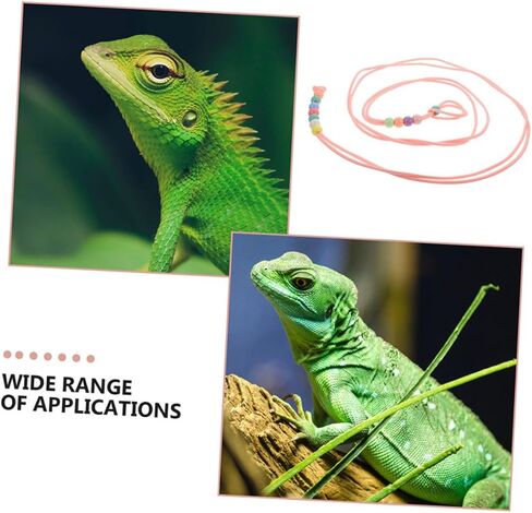 KALLORY 3pcs Lizard Leash and Harness Set, Adjustable Glow-in-the-Dark Reptile Outdoor Harness for Small Pets, Portable Traction Rope for Bearded Dragons and Geckos in Kuwait