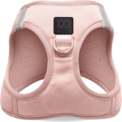 The DOGISTRY - SoHo Dog Harness - Blush Pink - Award-Winning Luxe No-Pull Design - Crafted for Style, Ease & Innovation - M (11-14lbs) in Kuwait