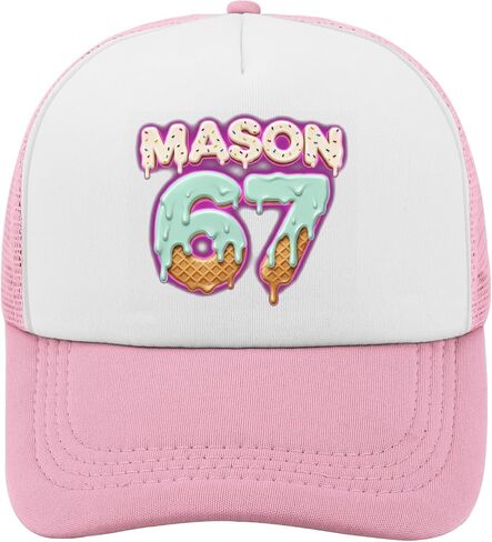 Baseballs apostatxi for Boys Ice Creams Drips Youth Boys Baseball Trucker Hats in Saudi Arabia