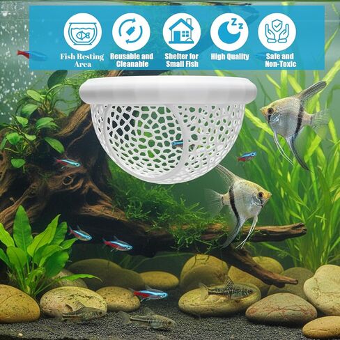 Yolev Floating Betta Hide, Shrimp Cave, Aquarium Hammock, Feeder, and Safe Resting Spot, Betta Fish Tank Accessories for Stress-Free Fish Tanks in Kuwait