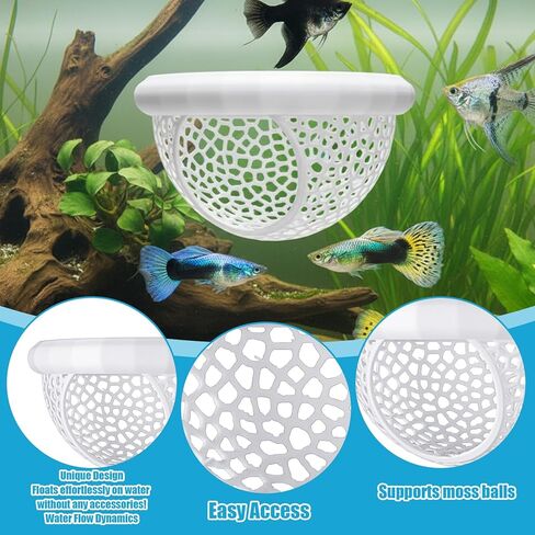 Yolev Floating Betta Hide, Shrimp Cave, Aquarium Hammock, Feeder, and Safe Resting Spot, Betta Fish Tank Accessories for Stress-Free Fish Tanks in Kuwait