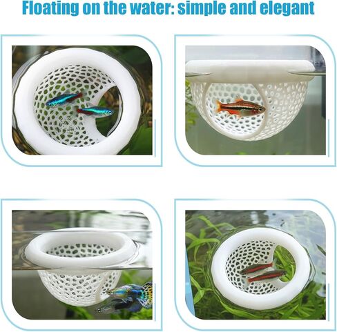Yolev Floating Betta Hide, Shrimp Cave, Aquarium Hammock, Feeder, and Safe Resting Spot, Betta Fish Tank Accessories for Stress-Free Fish Tanks in Kuwait