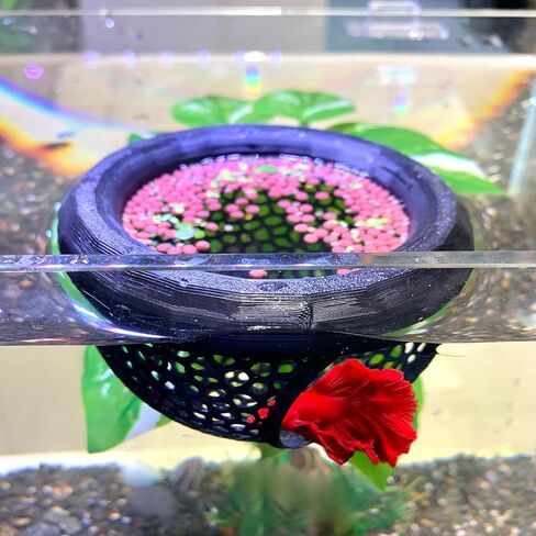 2pcs Deep Blue Floating Betta Hammock Bed,beta Hide cave and Resting spot,Betta Fish enrichent Feeder,Shrimp beta Log Bed Accessory for Aquarium Tank (Deep Blue, 1pcs Big and 1pcs Small) in Saudi Arabia