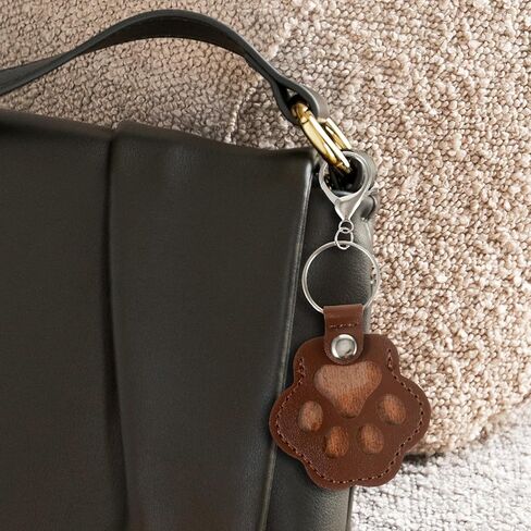 8PCS Paw Print Keychain For Fur, Pet Paw Shaped Pet Hair Keychain, Leather Dog Hairs Key Chain,with Pink Tweezers, Memorial Gift for Pets Lovers, Suitable for Anniversary, Birthday in Kuwait