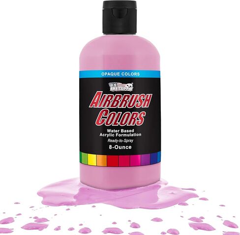 U.S. Art Supply Ready to Spray Bright Red Opaque Airbrush Paint - 8oz Bottle, Professional Grade Non-Toxic Water-Based Colors for Vibrant & Permanent Results in Saudi Arabia