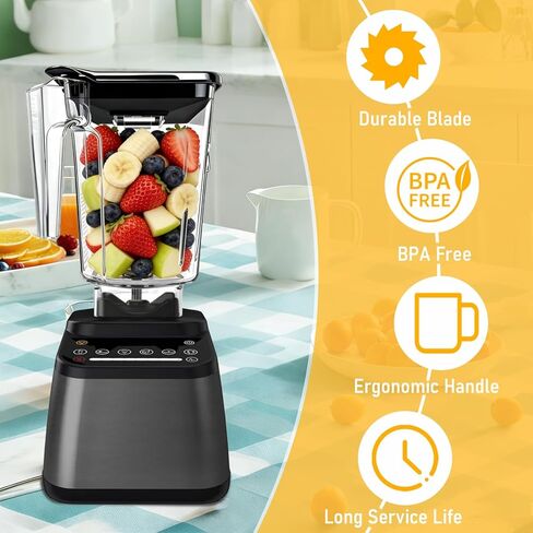 For Blendtec Wildside+ Jar- Four-Sided Replacement Blender Pitcher Cup - Compatible with Classic/Designer/Professional/Commercial Series Container-36 oz Blending Capacity in Kuwait