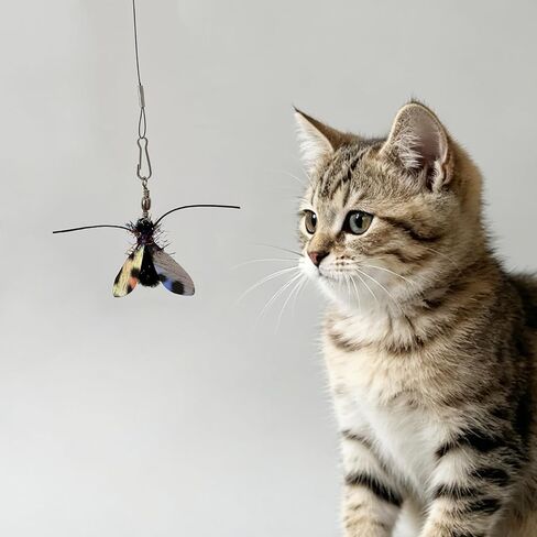 IUHKBH Cat Toy Attachments, 4 PCS Simulation Insect Cute Little Bugs Refills Interactive Cat Toys for Indoor Cat Kitten Enrichment & Hunting Instincts in Saudi Arabia