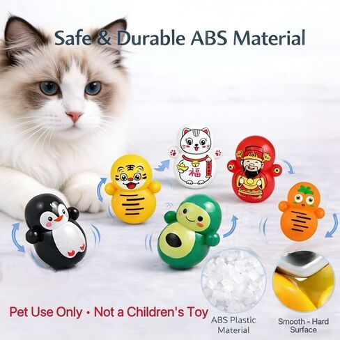 15pcs Interactive Cat Toys Set, Self-Play Educational Toys for Indoor Cats, Lightweight Plastic, Random Styles, No Battery Needed in Kuwait